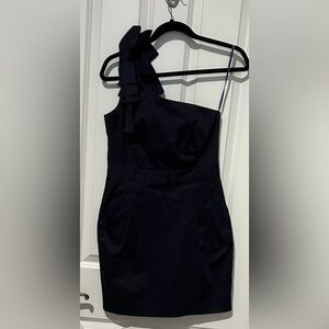 French Connection Navy One-Shoulder Dress